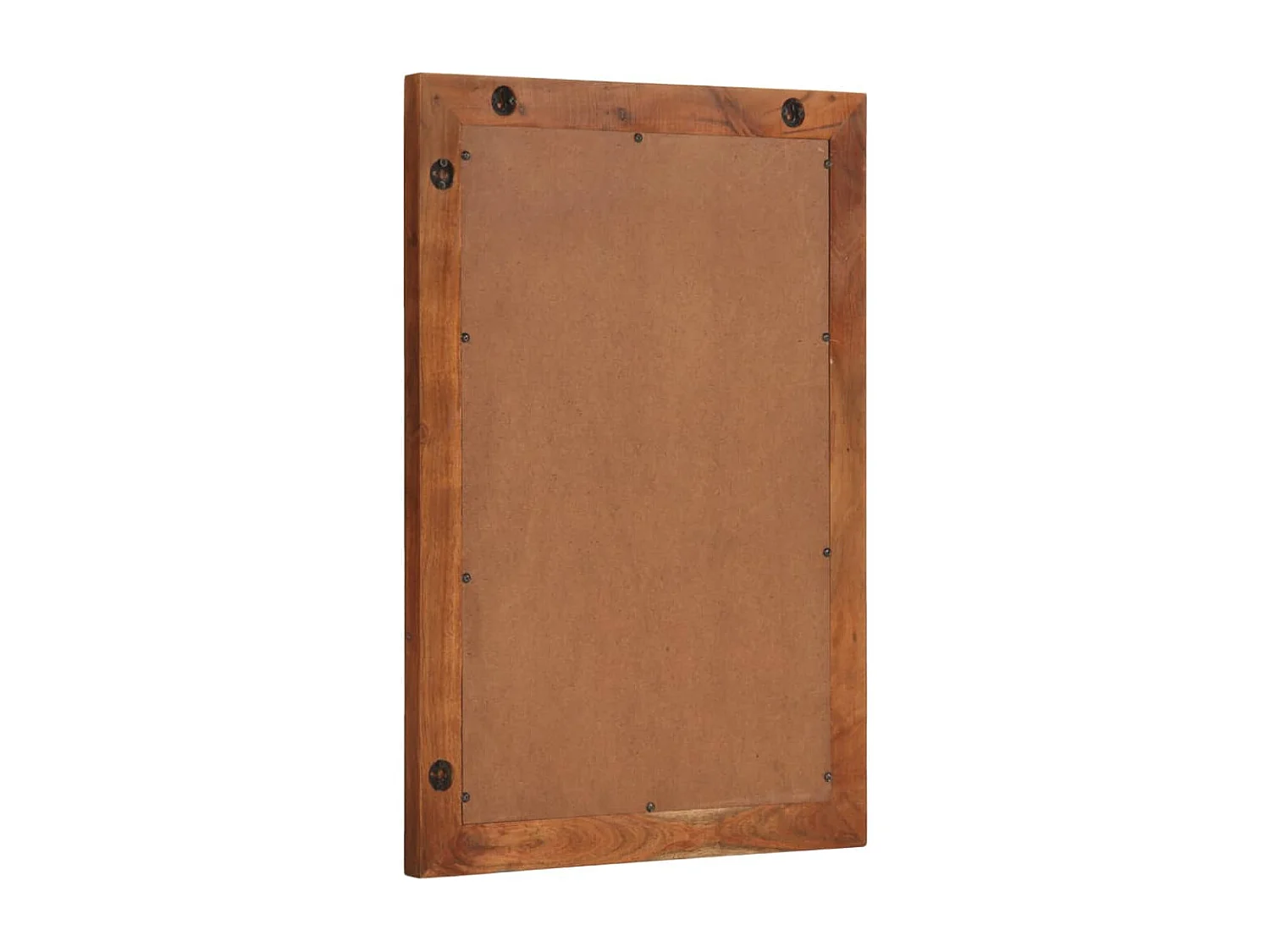 Specchio da bagno 50x70 cm in legno massello di acacia e vetro