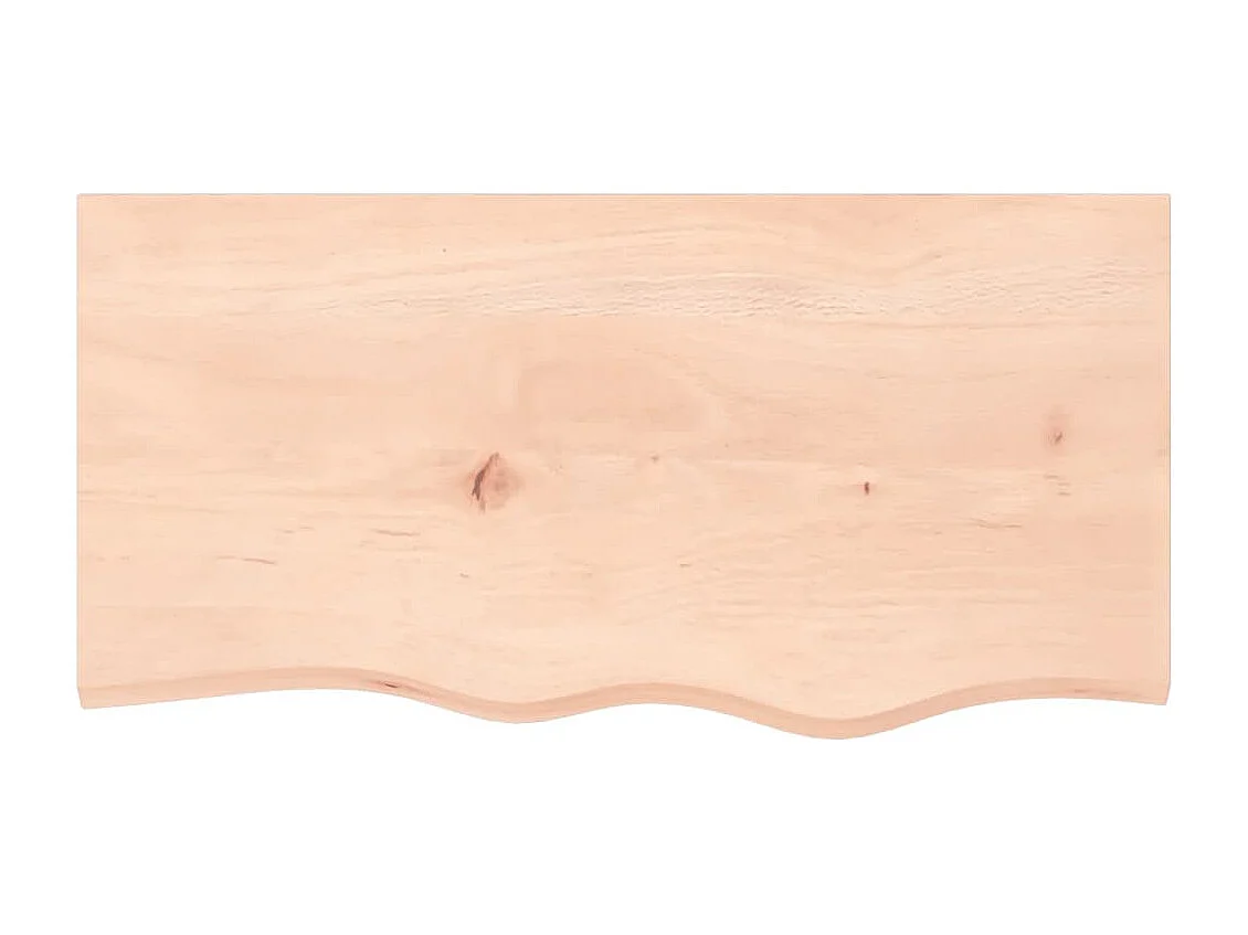 Waschtischplatte mit Halterung Stahl und Massivholz Eiche