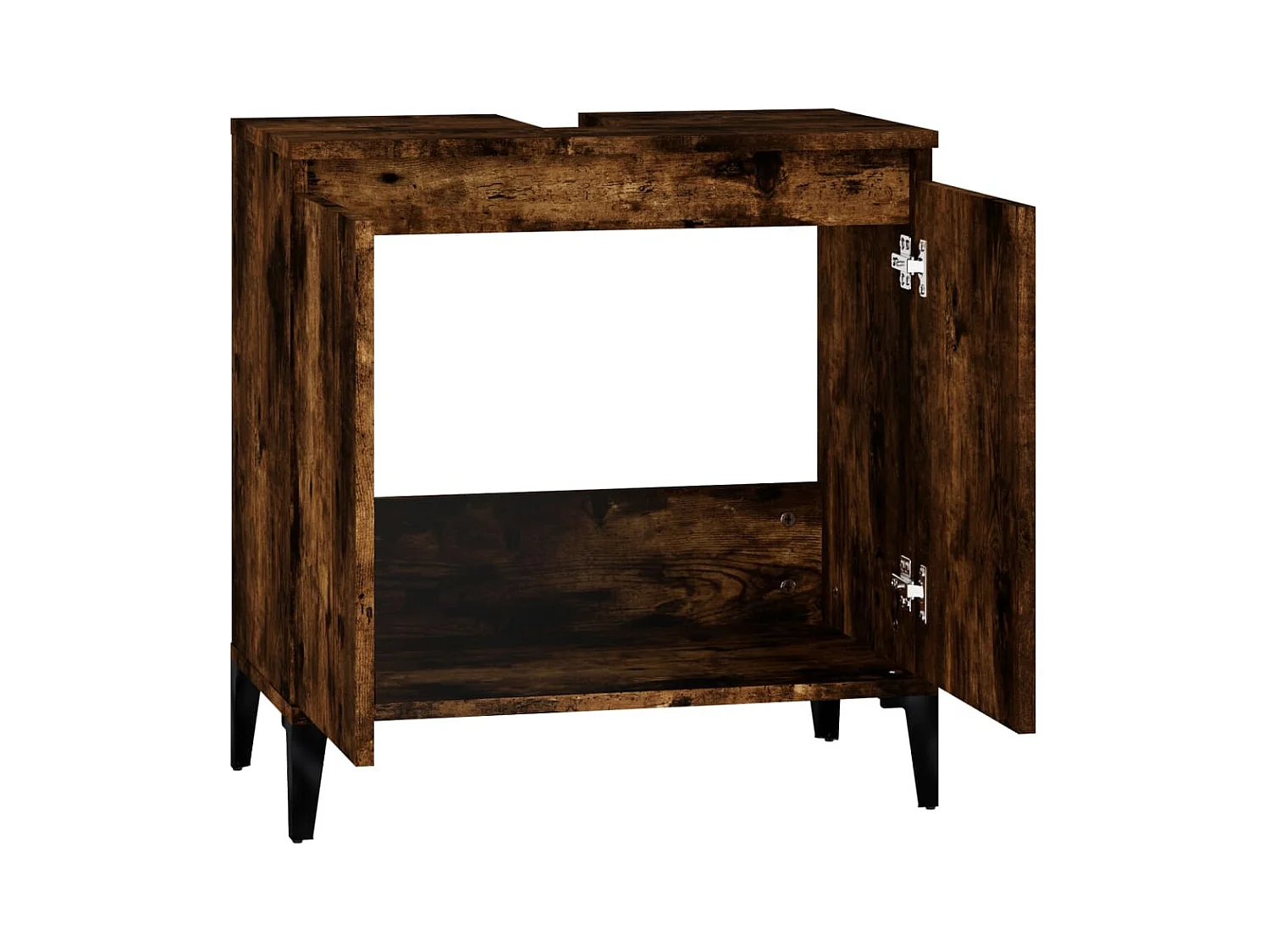 Mobile Lavabo Rovere Fumo 58x33x60 cm in Legno Multistrato