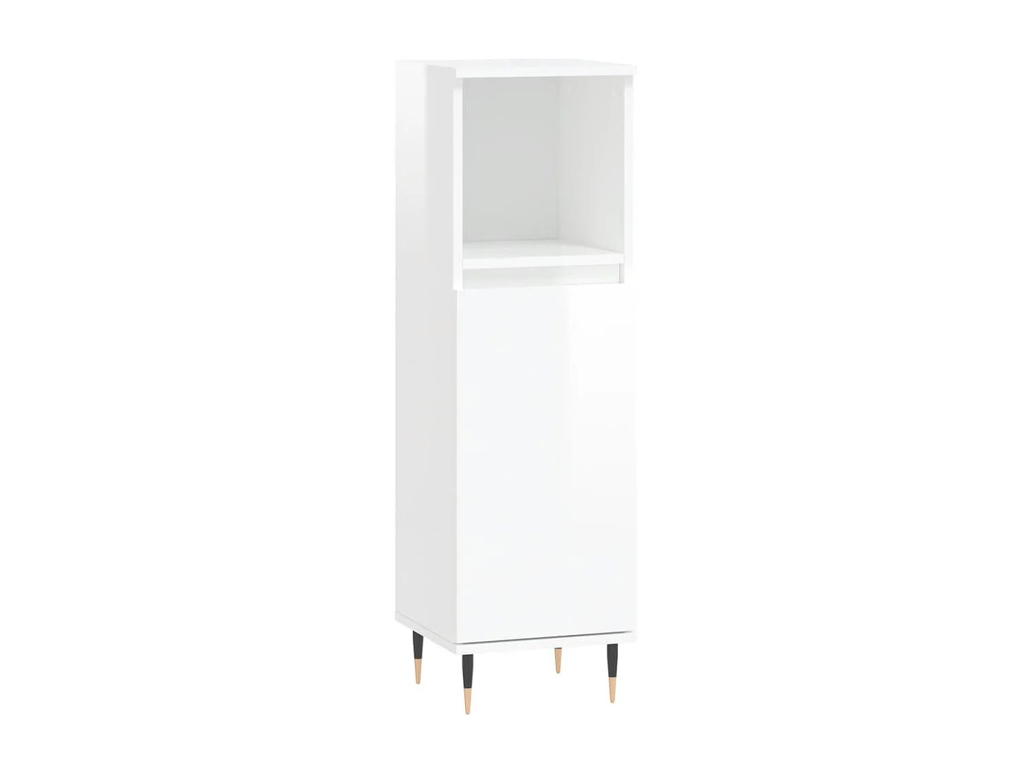 Armoire de salle de bain blanc brillant 30x30x100 cm