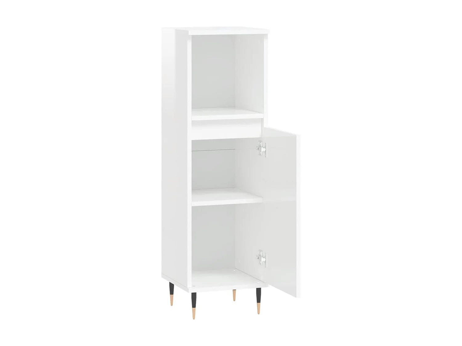 Armoire de salle de bain blanc brillant 30x30x100 cm