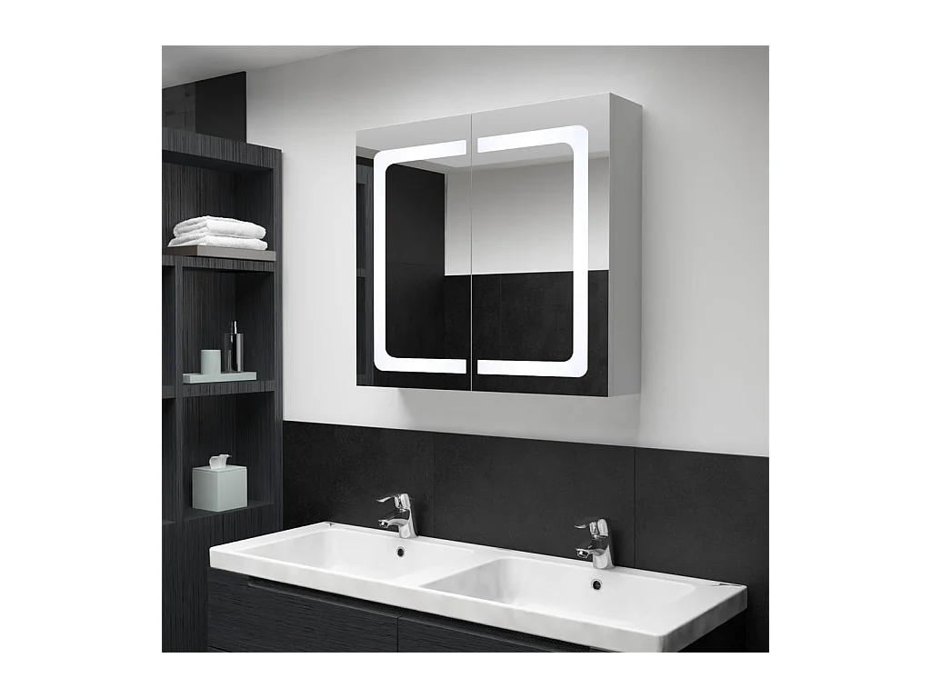 LED-Spiegelschrank fürs Bad 80x12,2x68 cm