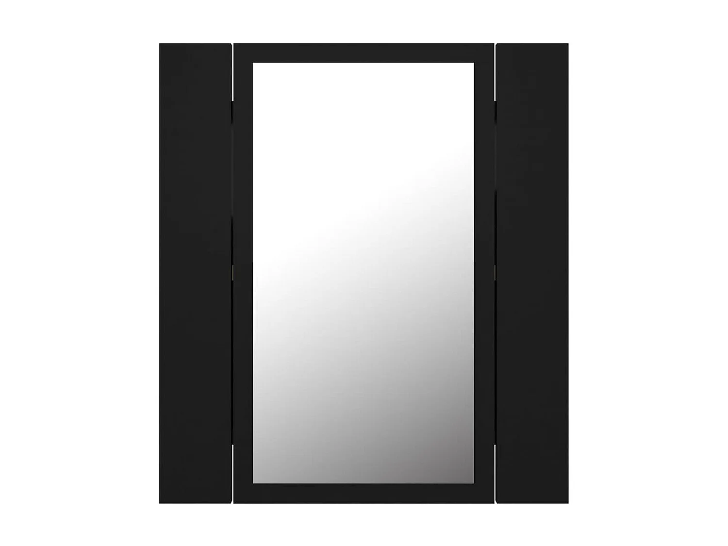 Armadietto a Specchio con Luci LED Nero 40x12x45 cm in Acrilico