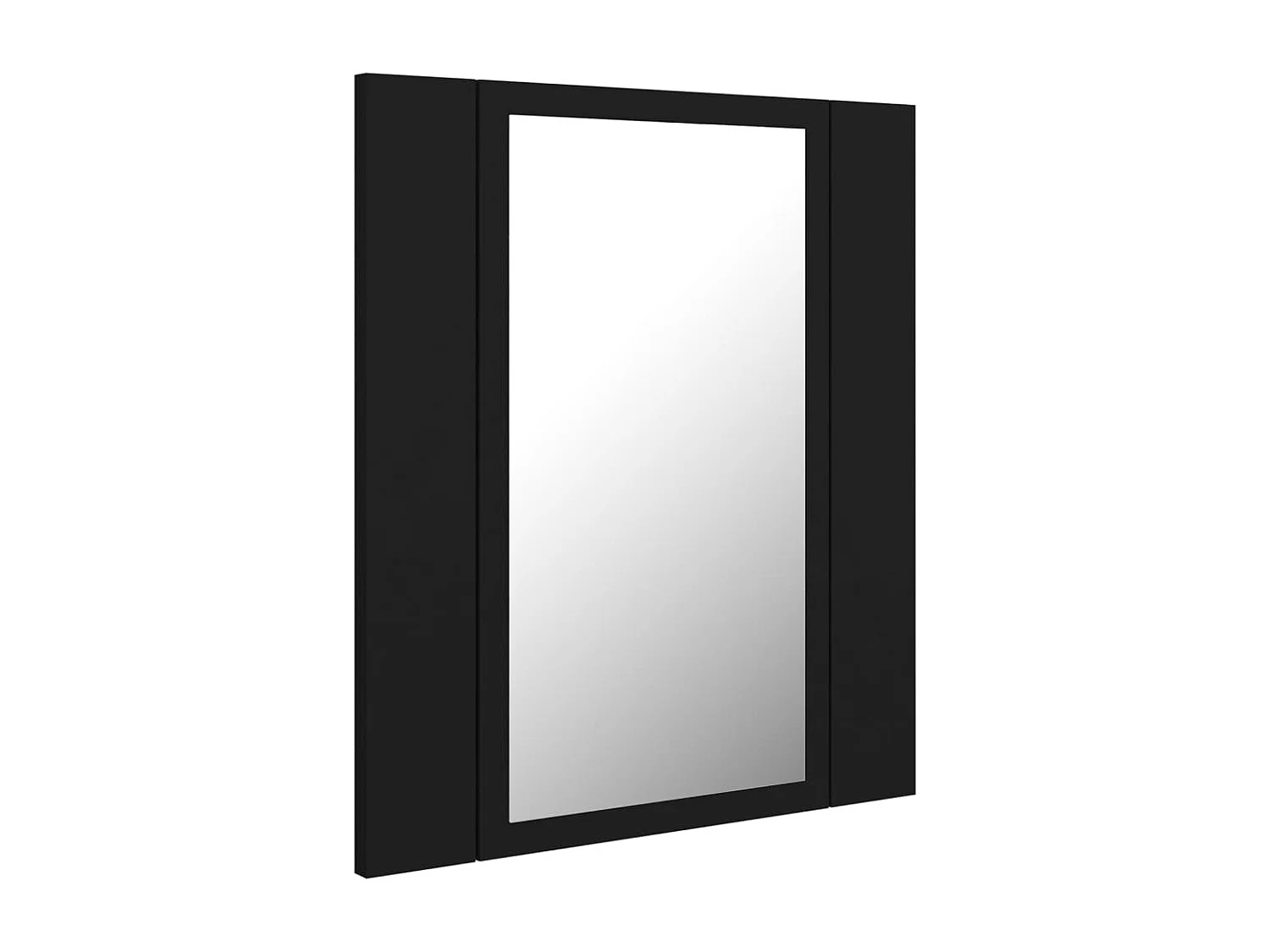 Armoire à miroir de salle de bain LED Noir 40x12x45cm Acrylique
