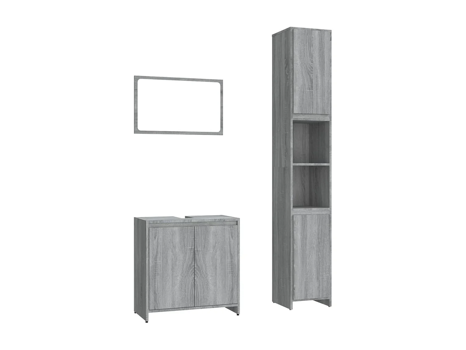 Sonoma Grey 3-teiliges Badezimmer-Waschtischset