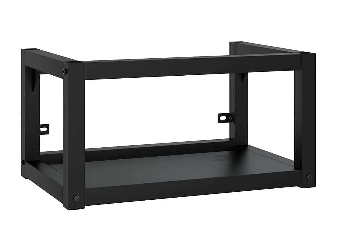 Estructura de lavabo suspendido hierro negro 59x38x31 cm