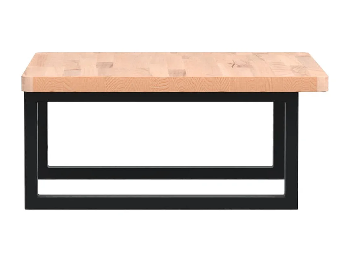 Ripiano a Parete per Lavabo in Acciaio e Massello di Faggio