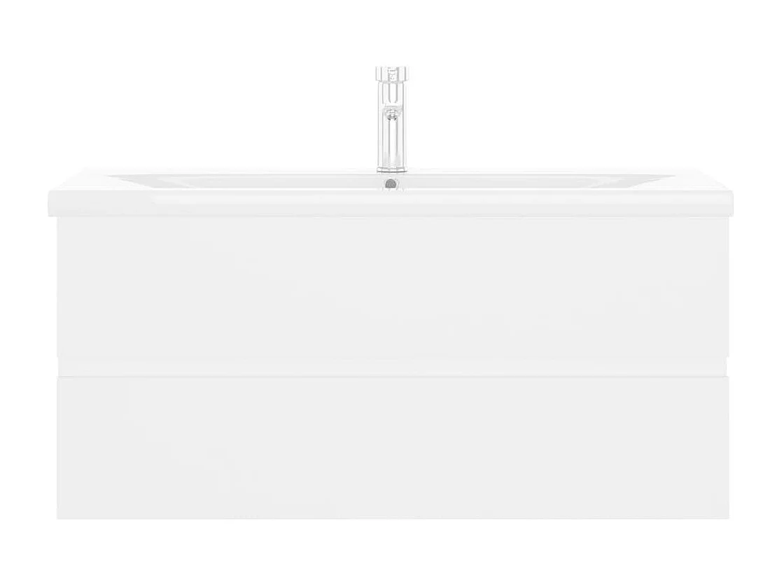 Mobile Bagno con Lavabo Integrato Bianco in Legno Multistrato