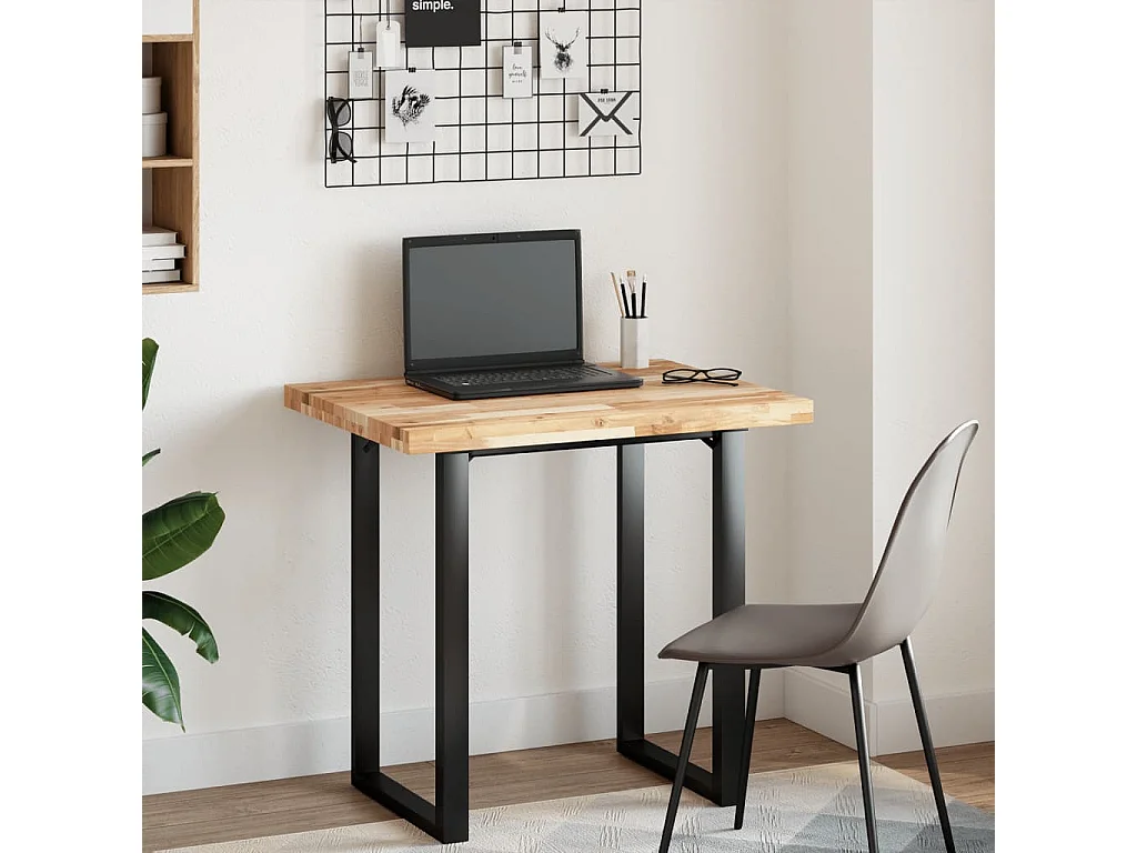 Waschtischplatte Unbehandelt 80x60x4 cm Massivholz Akazie