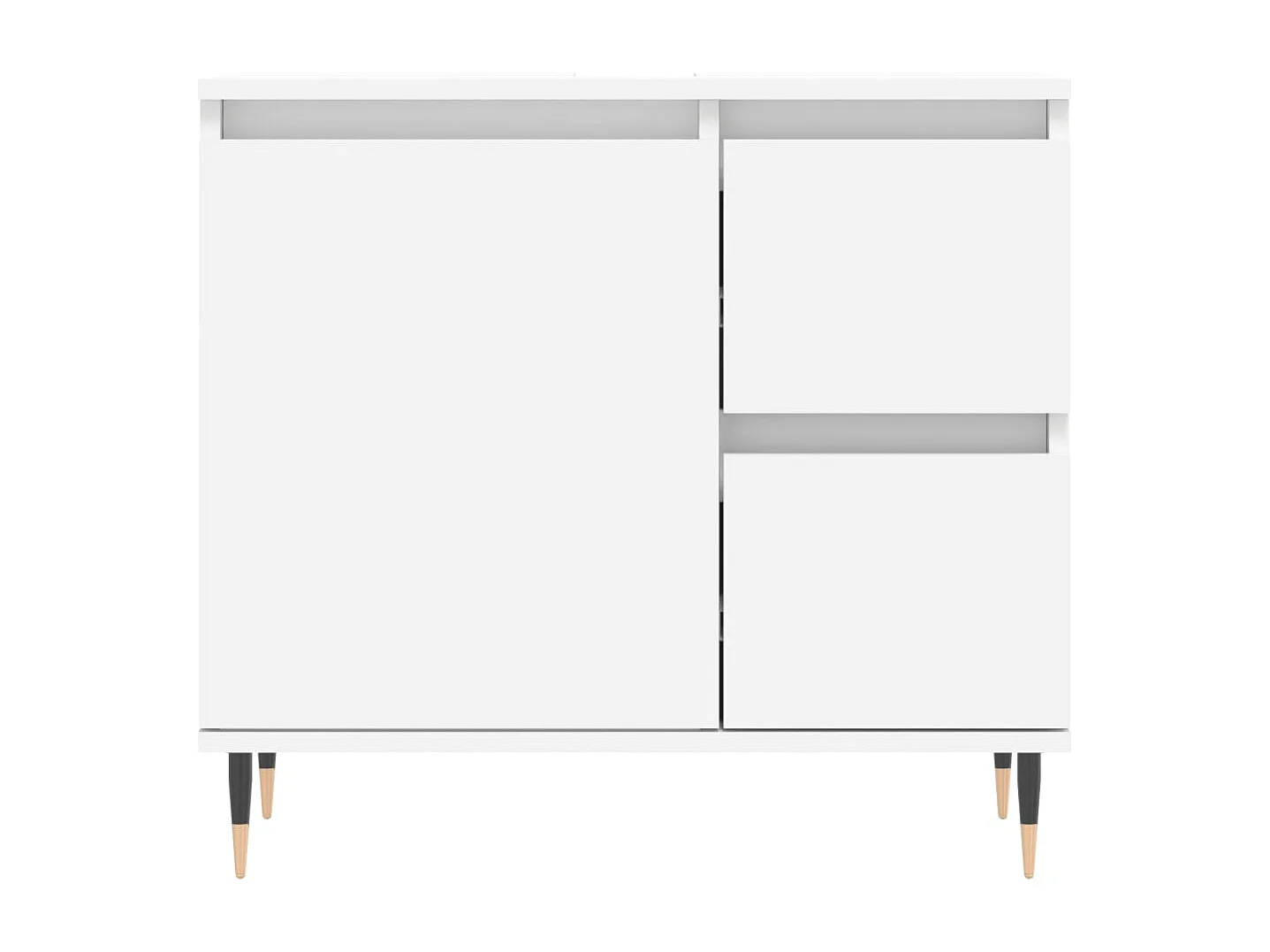 Armario de baño madera contrachapada blanco 65x33x60 cm