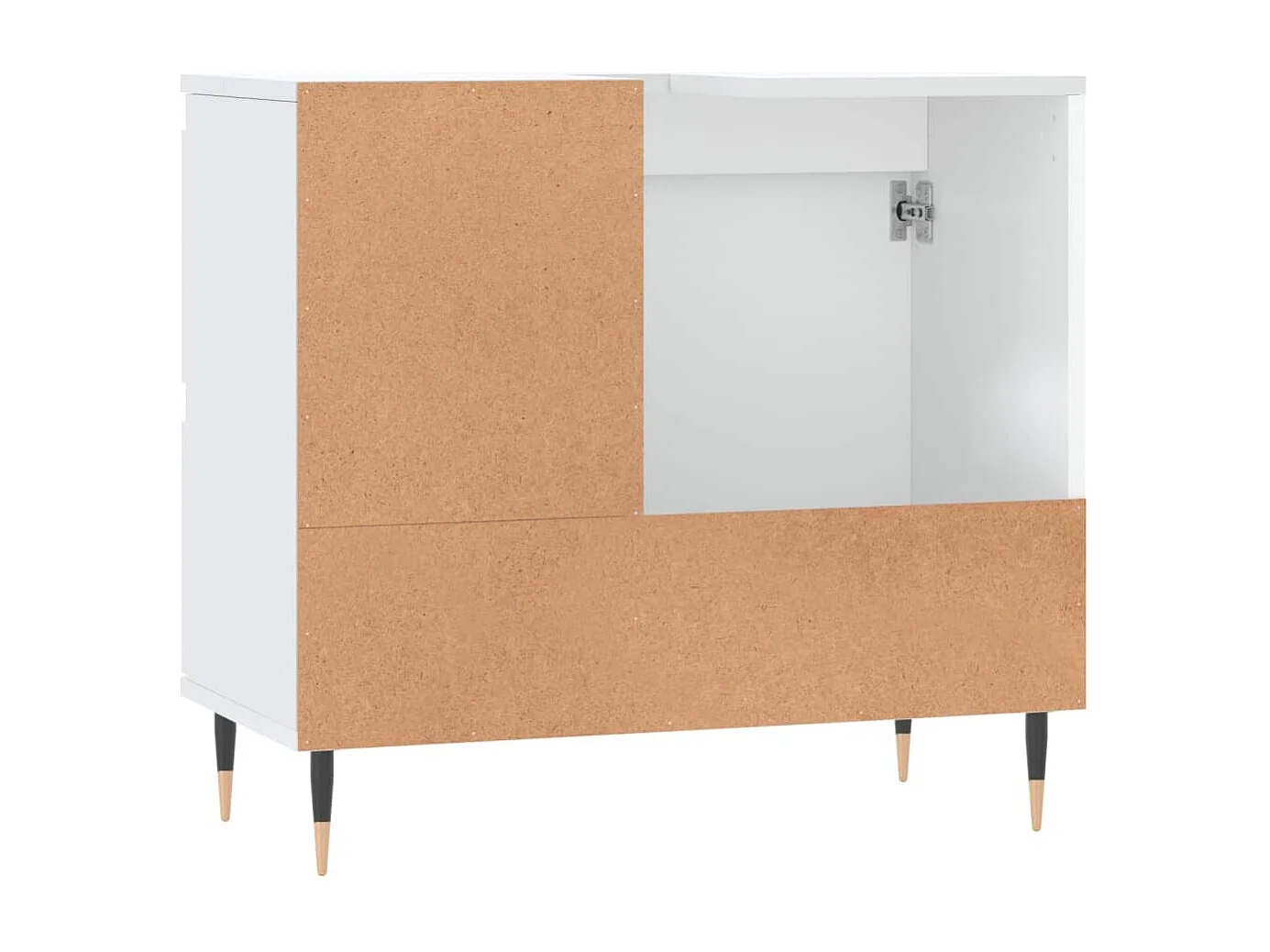 Armario de baño madera contrachapada blanco 65x33x60 cm