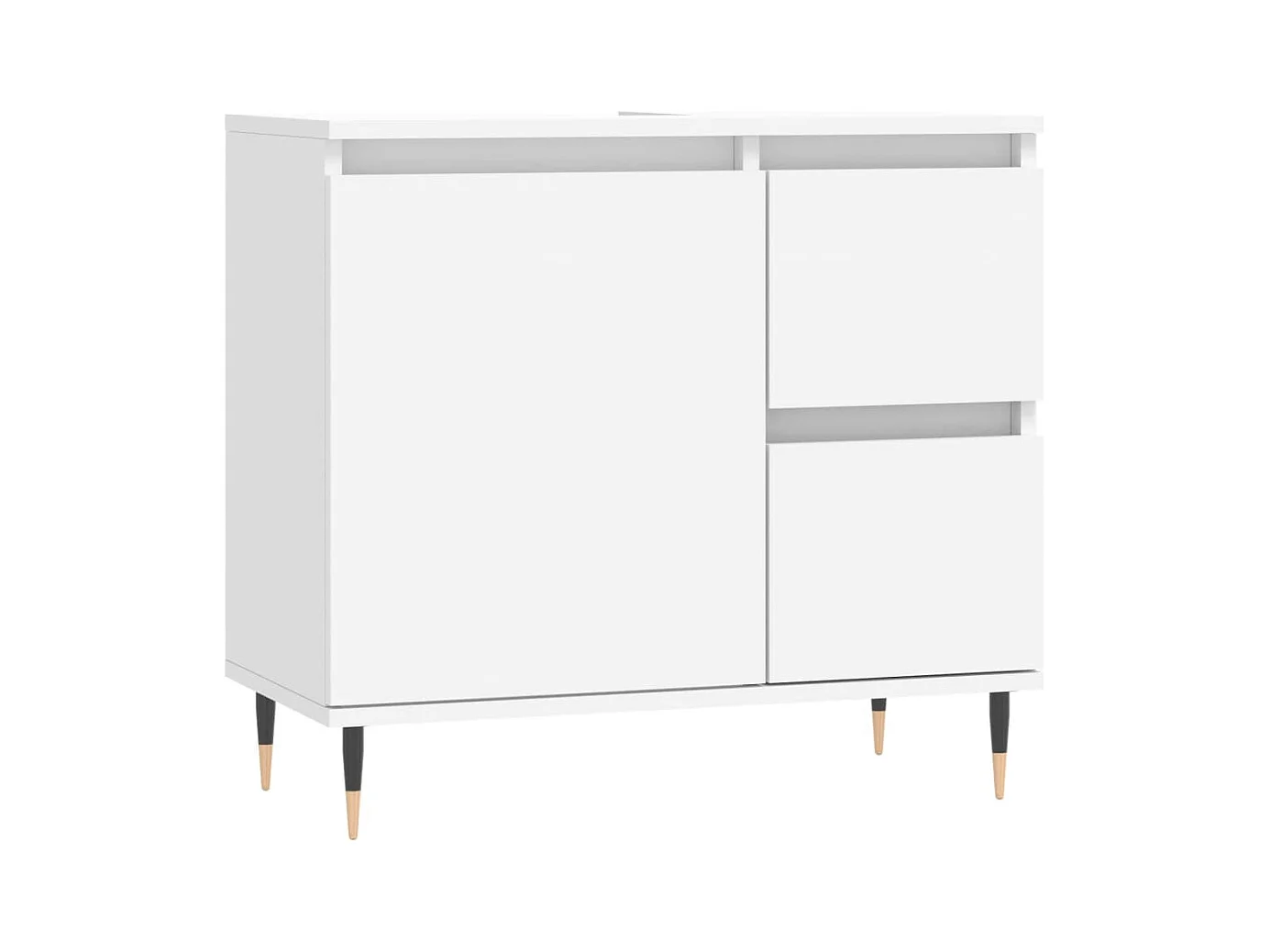 Armoire de salle de bain blanc 65x33x60 cm bois d'ingénierie