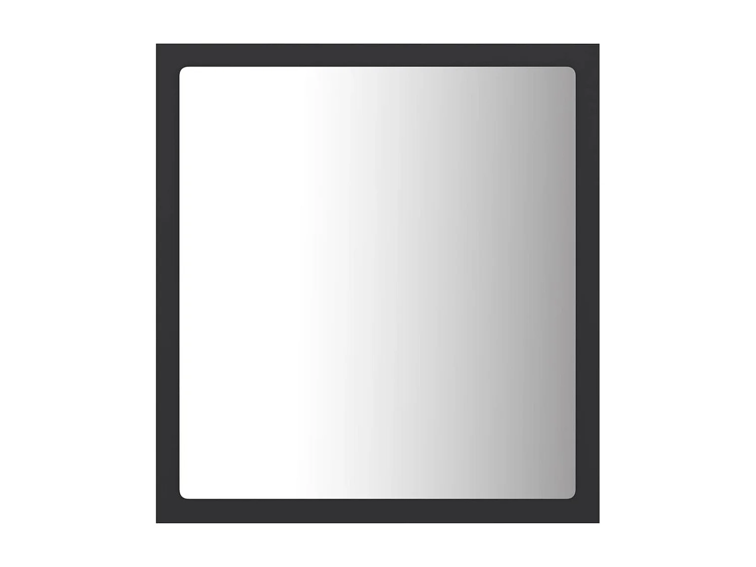 Miroir à LED de salle de bain Gris 40x8,5x37 cm Acrylique