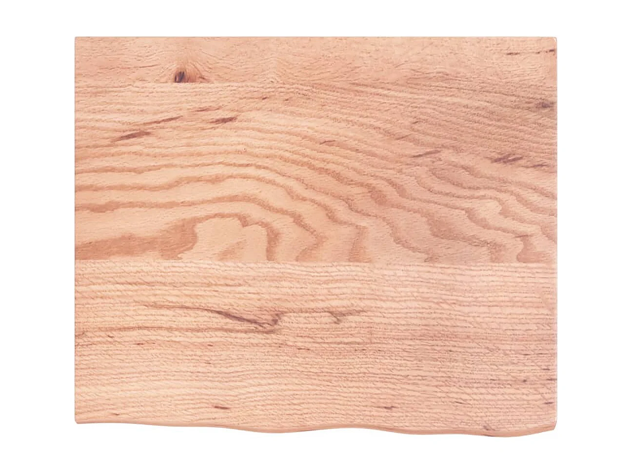 Estante de lavabo de pared de acero y madera maciza de roble