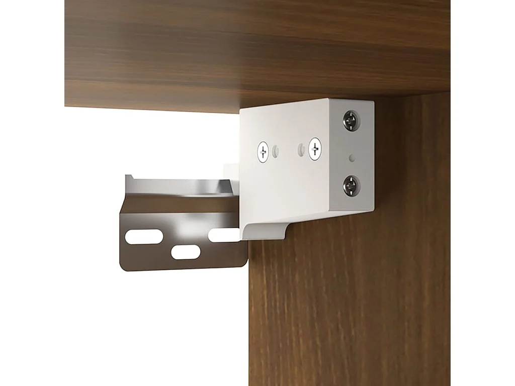 Meuble lavabo avec bassin intégré Chêne brun Bois d'ingénierie
