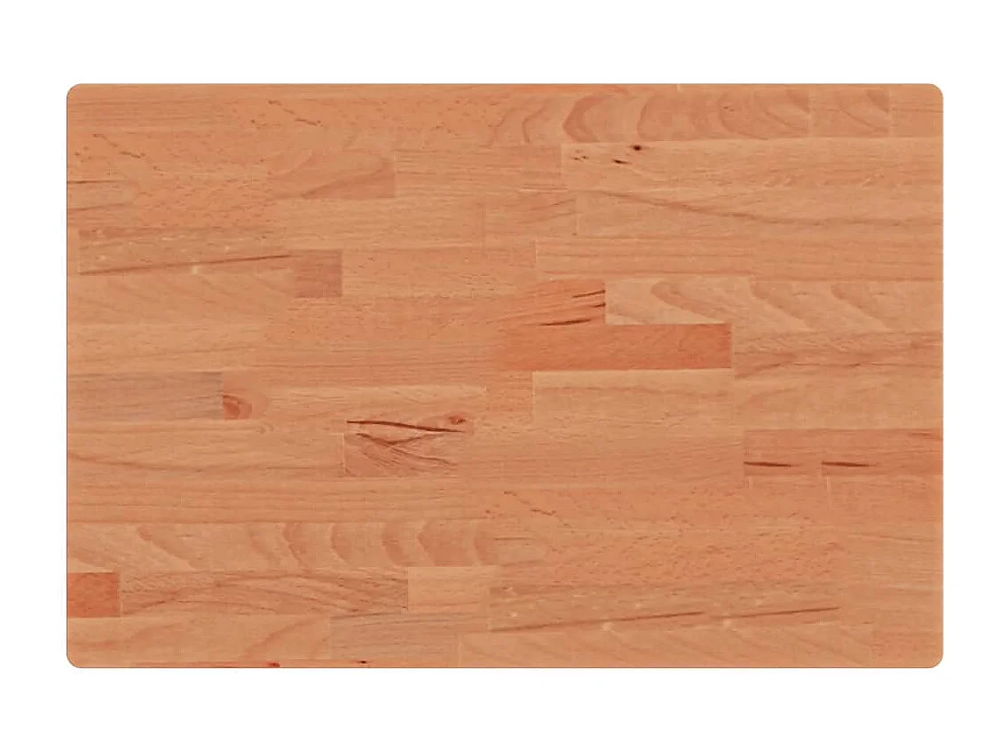 Ripiano a Parete per Lavabo in Acciaio e Massello di Faggio