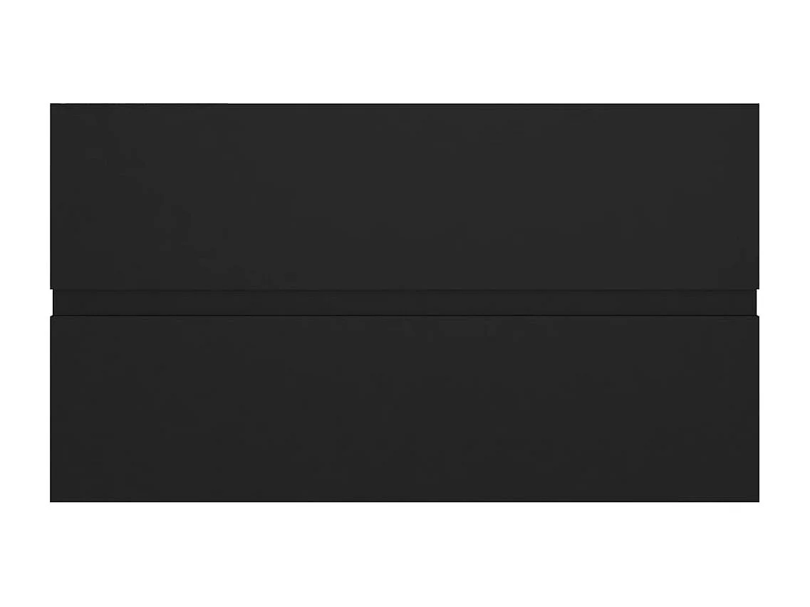 Armoire d'évier avec lavabo intégré Noir Aggloméré