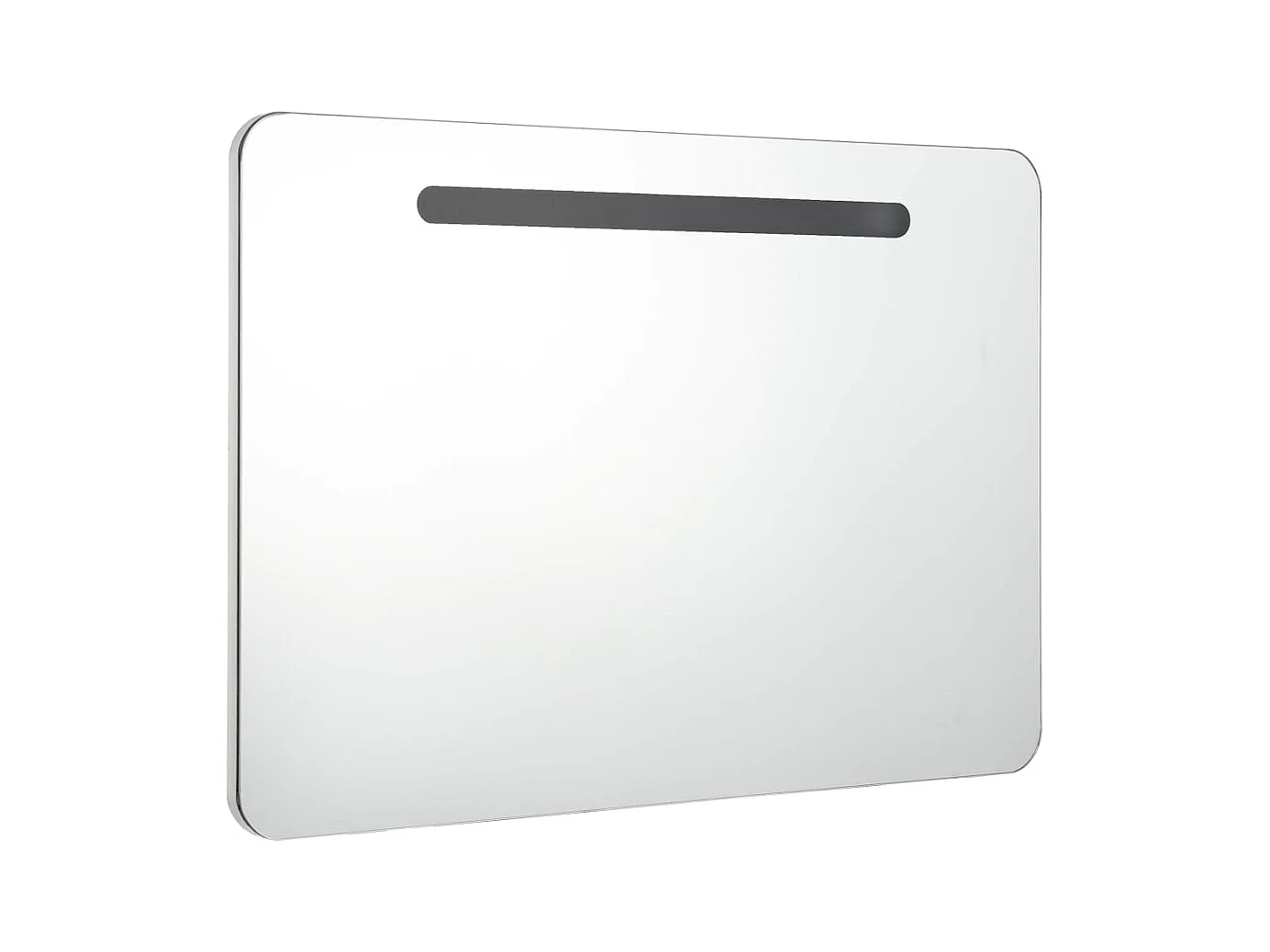 Armoire de salle de bain à miroir LED 80x9,5x55 cm