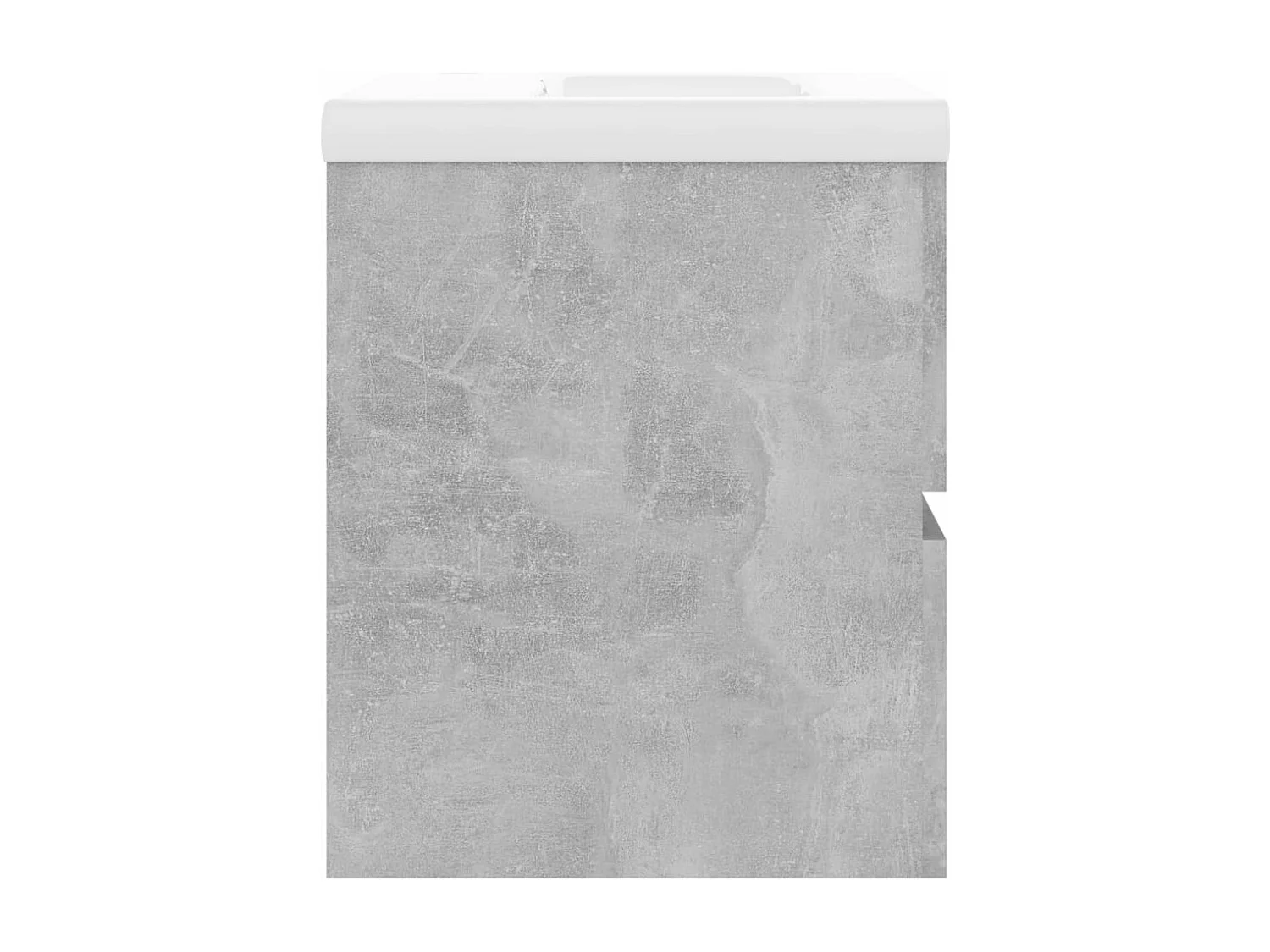 Armoire d'évier avec lavabo intégré Gris béton Aggloméré