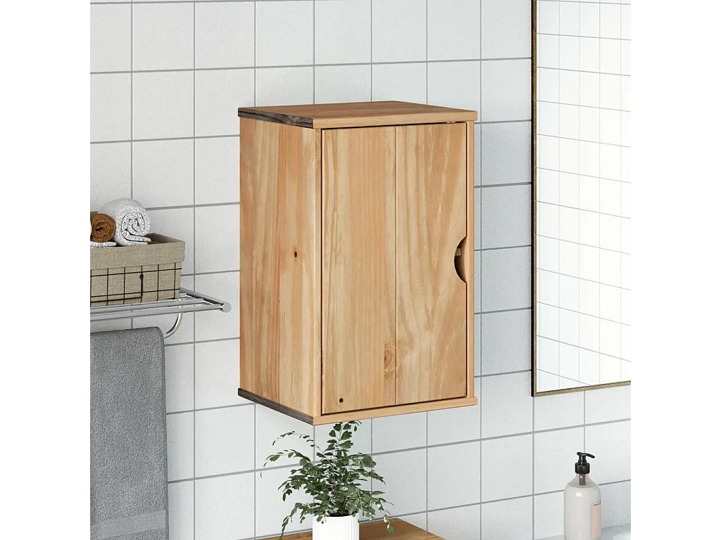 Armoire murale de salle de bain OTTA 35x30x55 cm bois massif