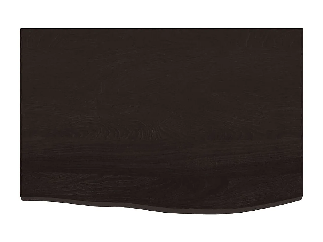 Étagère de vasque murale acier et bois de chêne massif