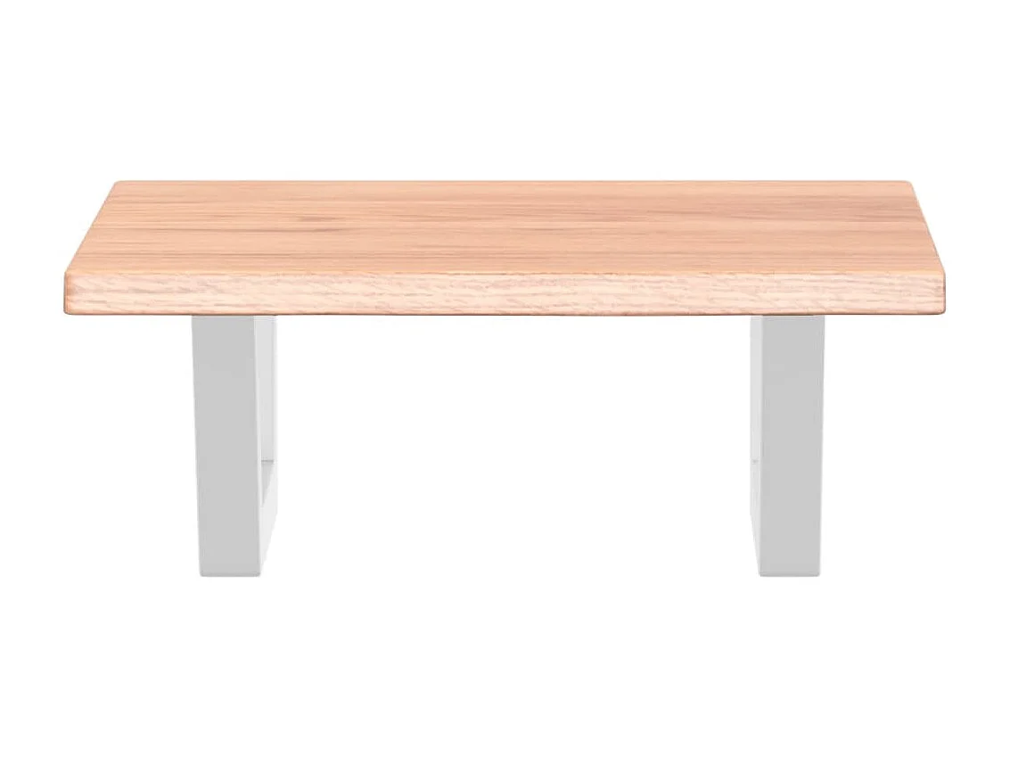 Étagère de vasque murale acier et bois de chêne massif