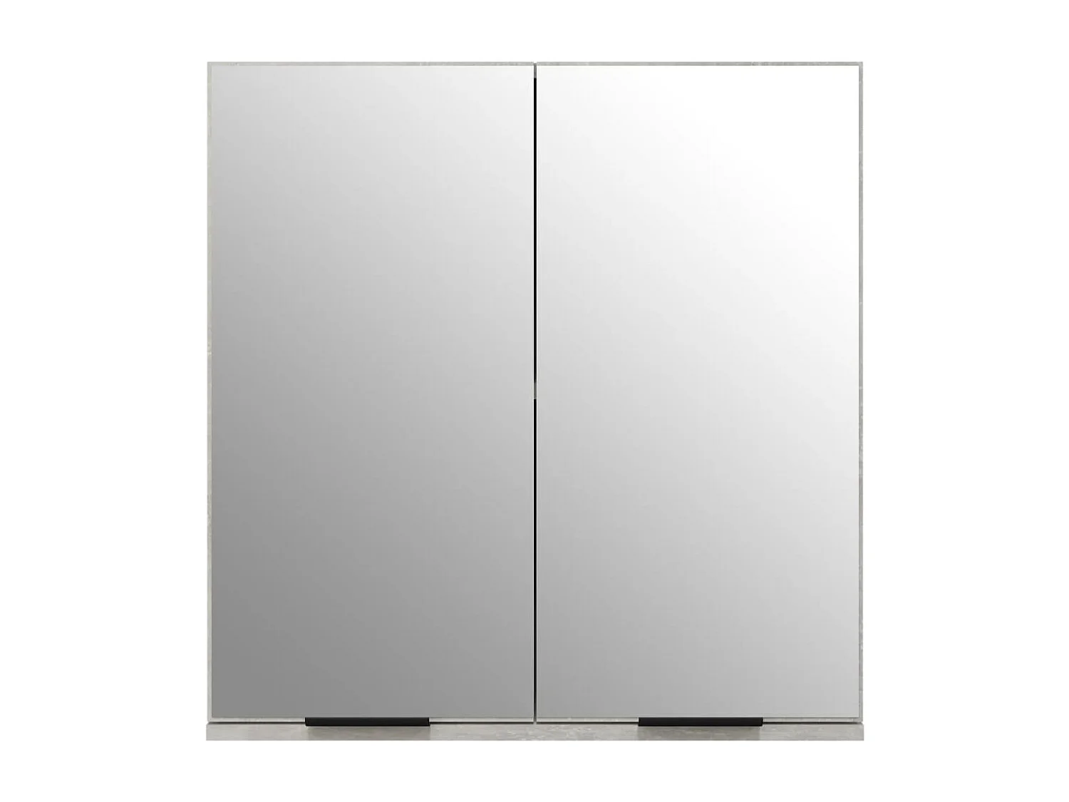 Armoire à miroir de salle de bain Gris béton 64x20x67 cm