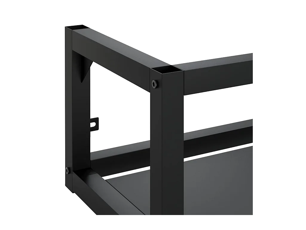 Struttura per Lavabo a Parete Nera 79x38x31 cm in Ferro