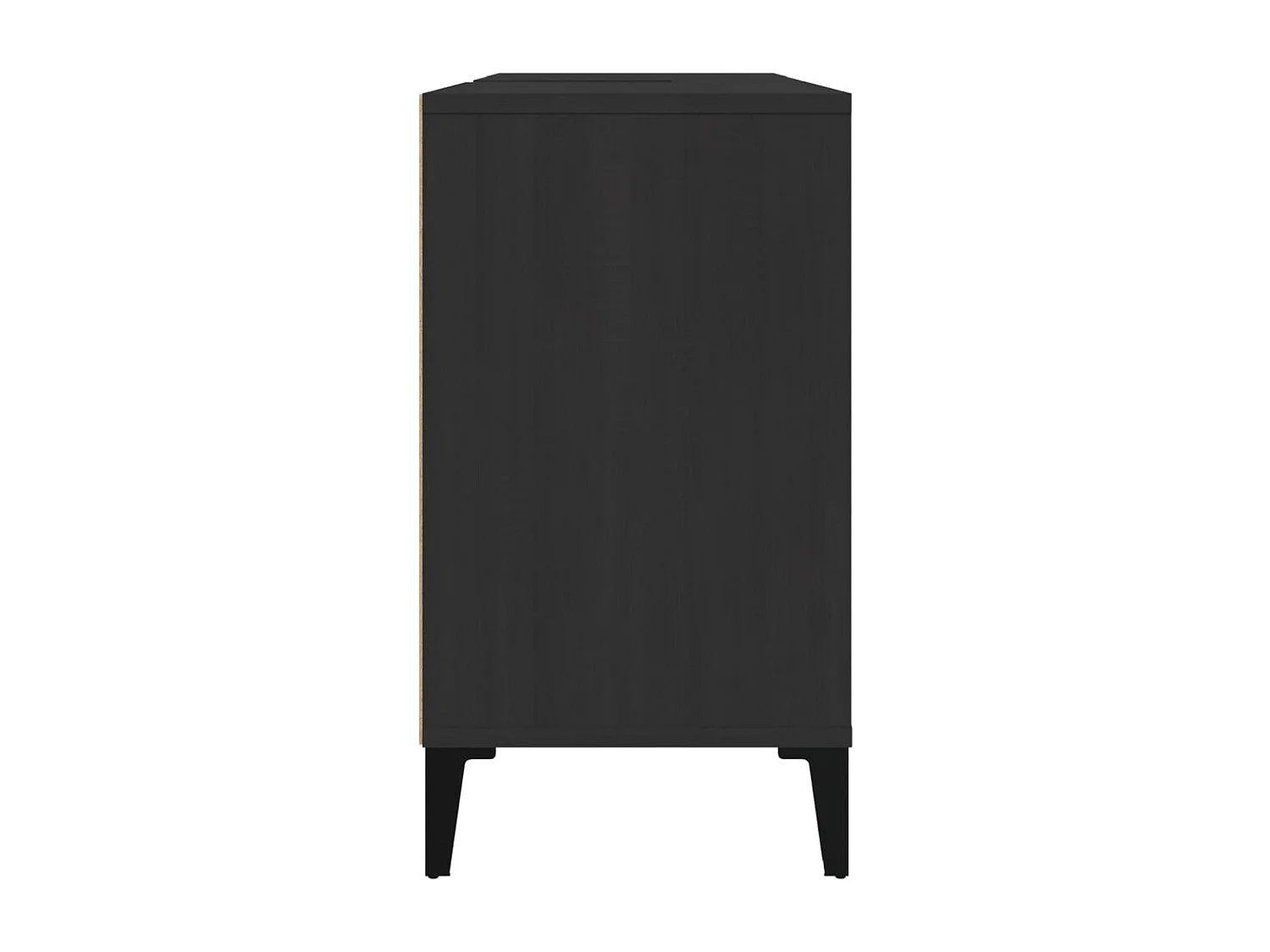 Armario para lavabo madera contrachapada negro 80x33x60 cm