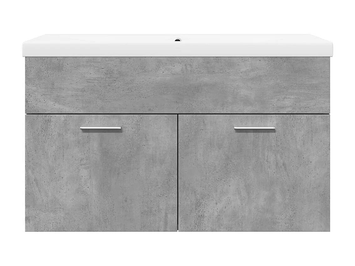 Mueble lavabo de baño con lavabo integrado gris hormigón