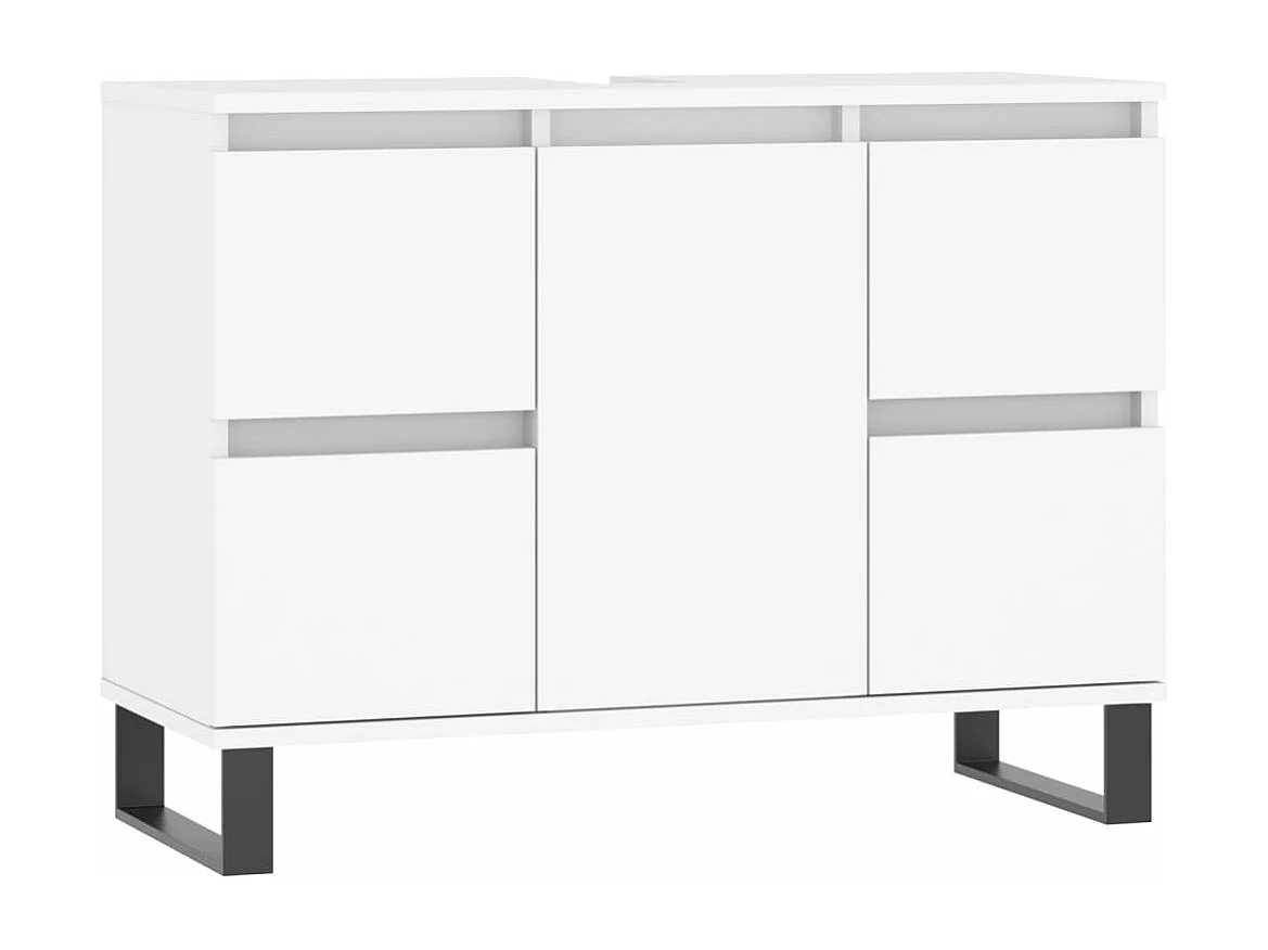 Armoire de salle de bain blanc 80x33x60 cm bois d'ingénierie