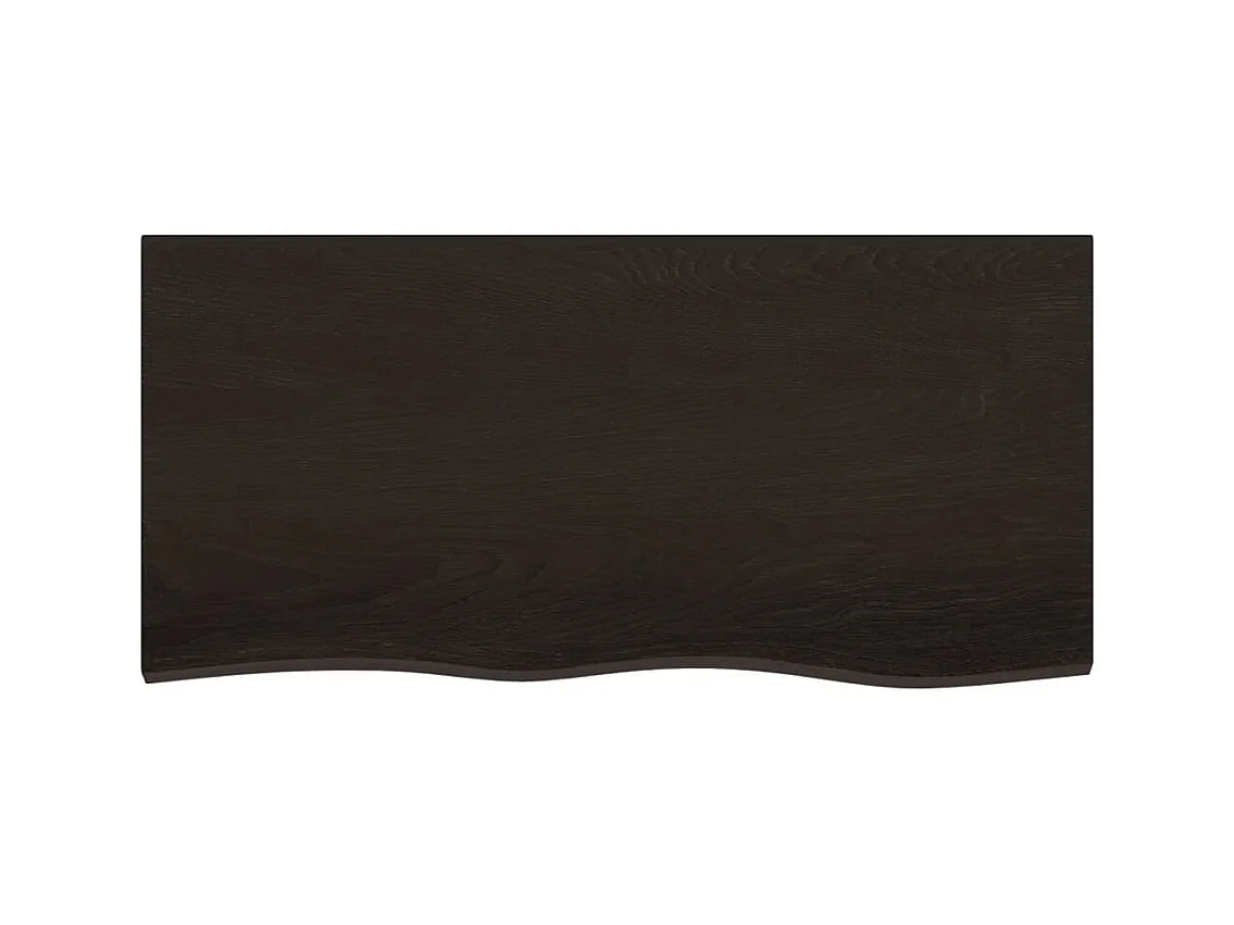 Étagère de vasque murale acier et bois de chêne massif