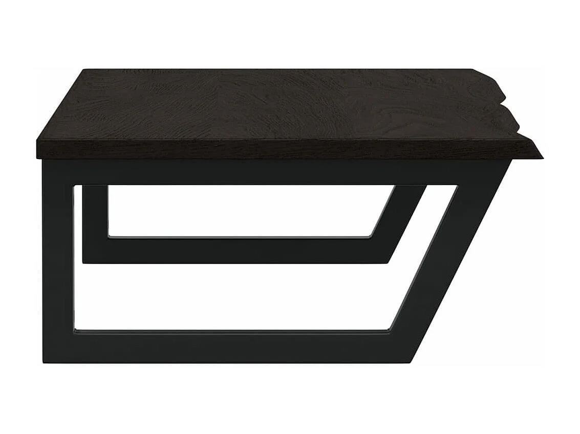 Étagère de vasque murale acier et bois de chêne massif