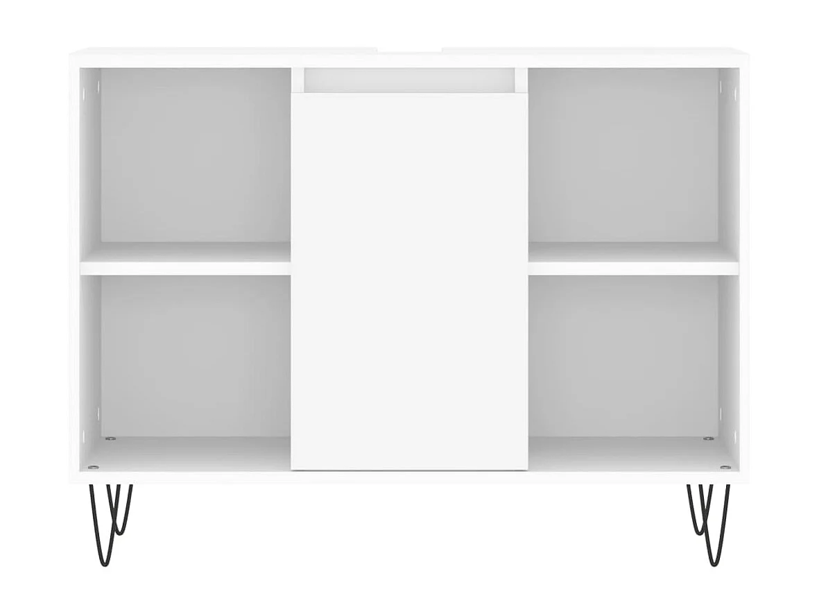 Mueble de baño madera de ingeniería blanco 80x33x60 cm