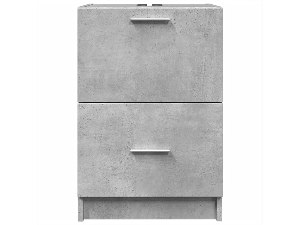 Mueble lavabo gris cemento 40x37x59 cm madera contrachapada
