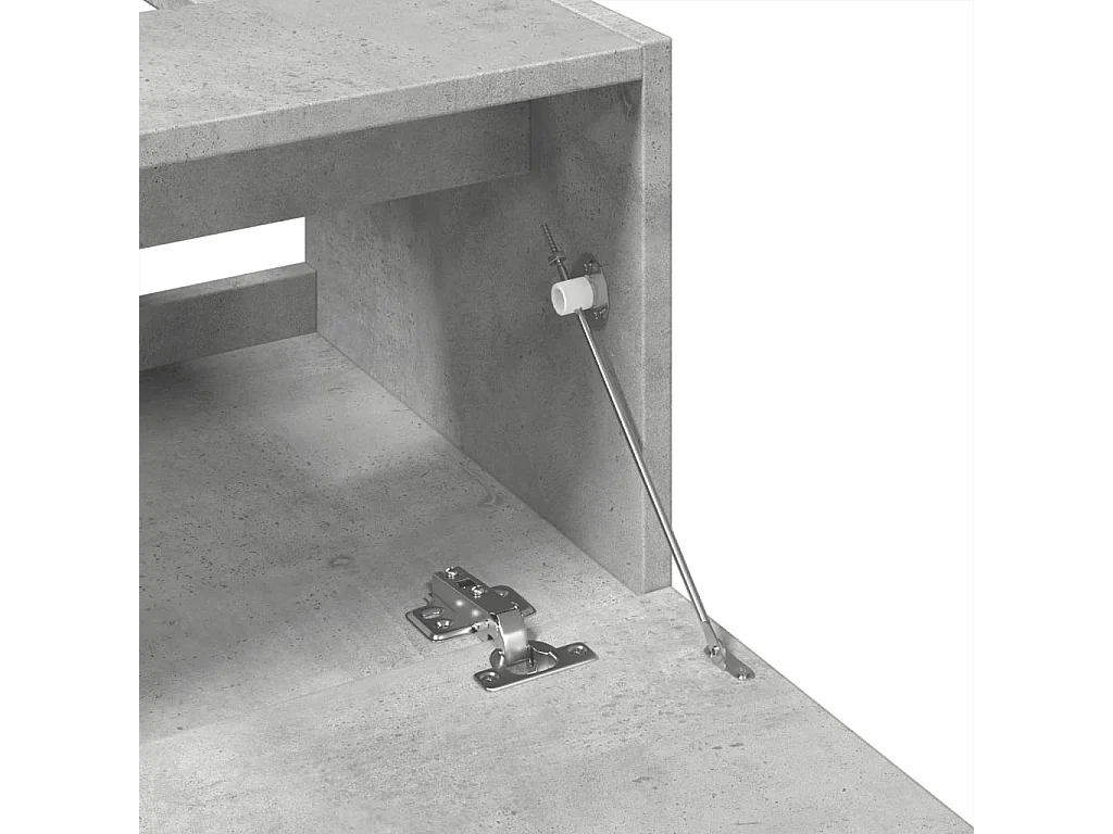 Mueble lavabo gris cemento 40x37x59 cm madera contrachapada