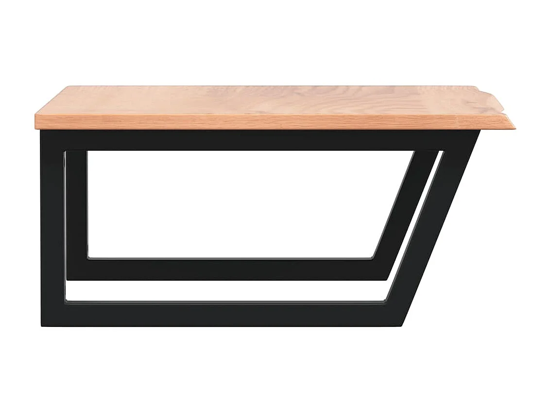 Étagère de vasque murale acier et bois de chêne massif