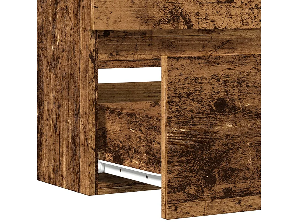 Armoire lavabo vieux bois 100x38,5x45 cm bois d'ingénierie
