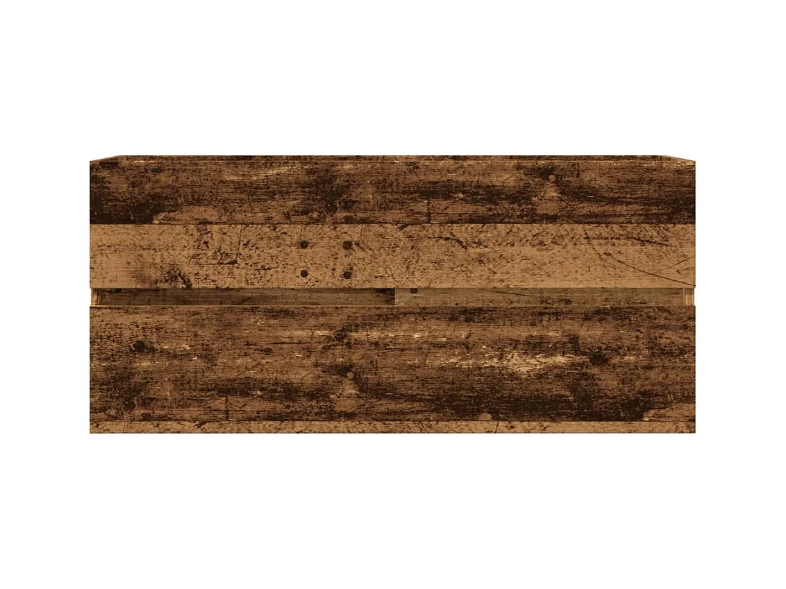 Armoire lavabo vieux bois 100x38,5x45 cm bois d'ingénierie