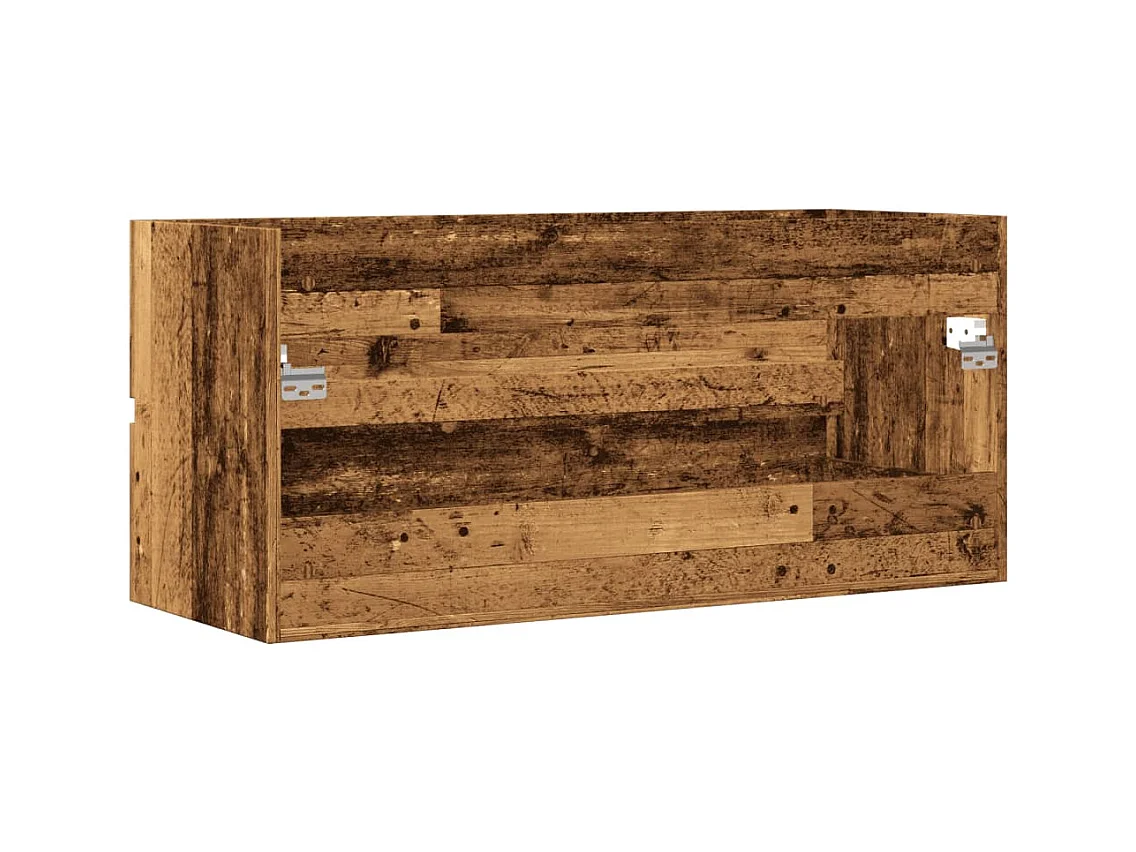 Armoire lavabo vieux bois 100x38,5x45 cm bois d'ingénierie