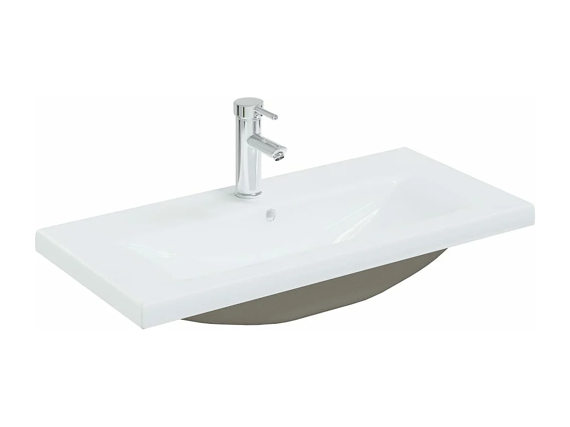 Mueble de baño con lavabo madera contrachapada marrón roble