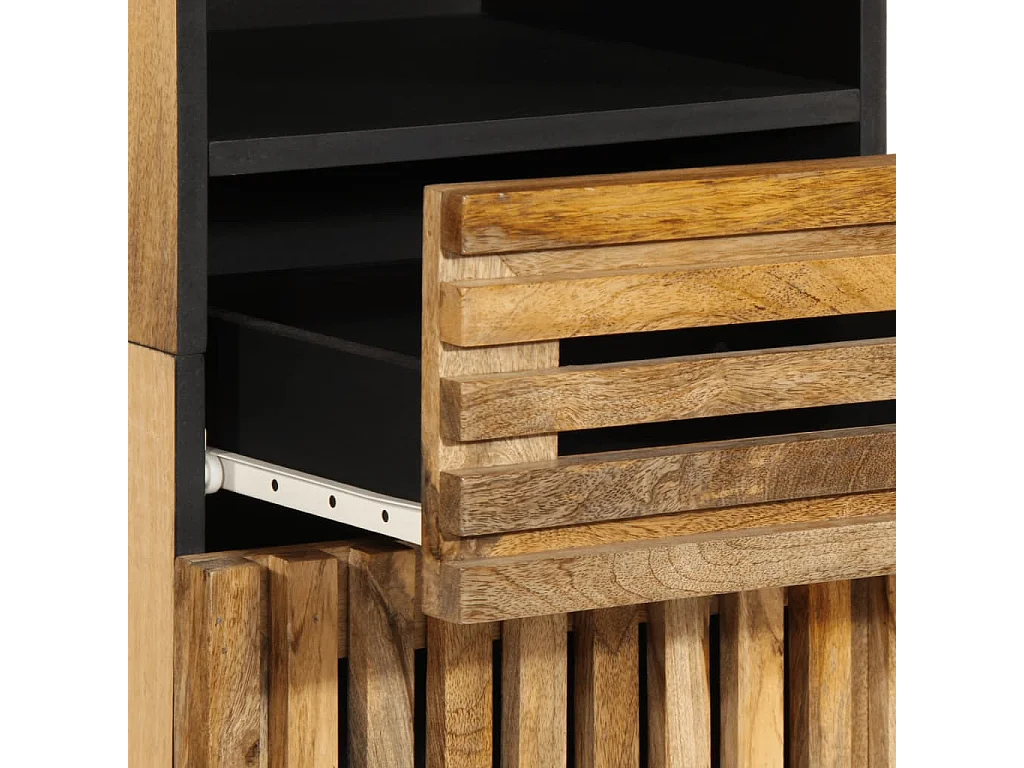 Ensemble de meubles de bain 3 pcs bois massif de manguier brut