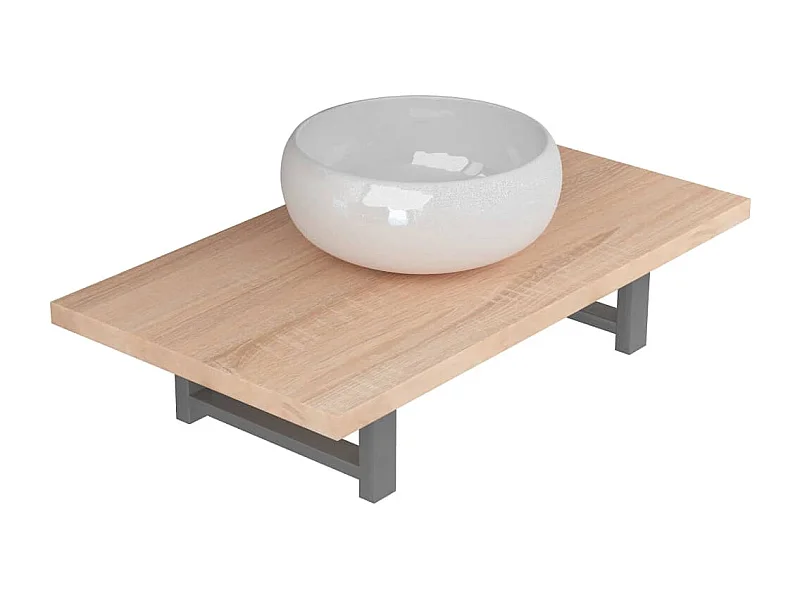 Mobile da bagno due pezzi Ceramica Rovere