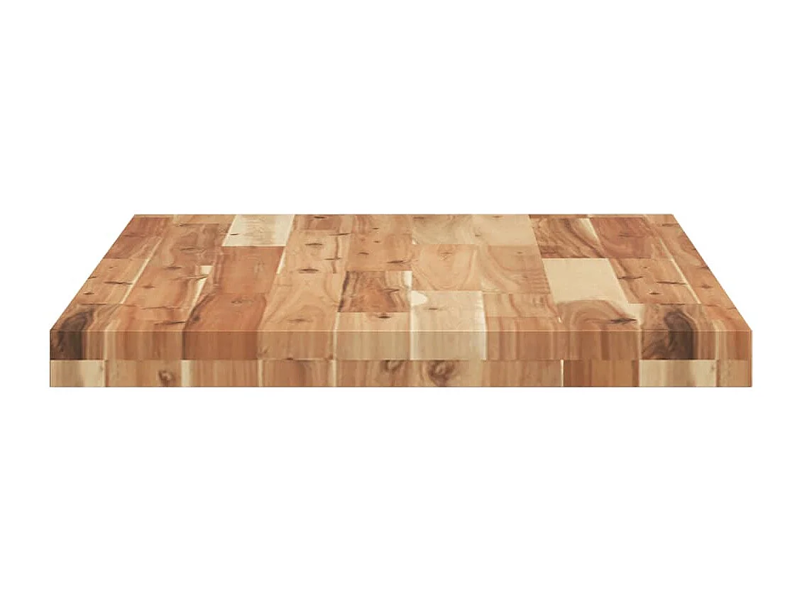 Piano da Bagno Finitura a Olio 80x50x4 cm in Legno di Acacia