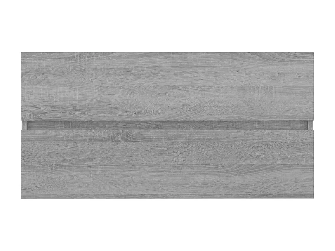Waschbeckenschrank in Sonoma-Grau, 90 x 38,5 x 45 cm, Holzwerkstoff