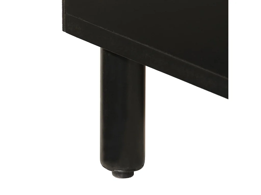 Mobile da Bagno Nero 38x33x160 cm in Legno Massello di Mango