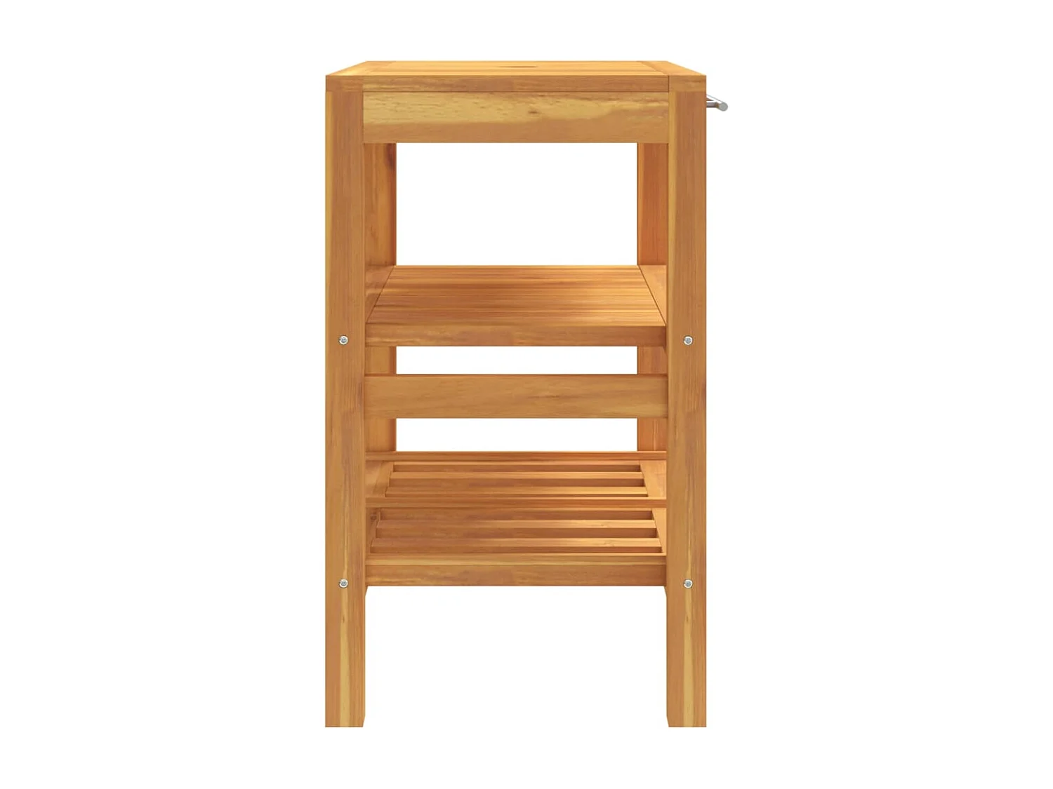 Armoire de salle de bain avec 2 étagères 74x45x75cm bois massif