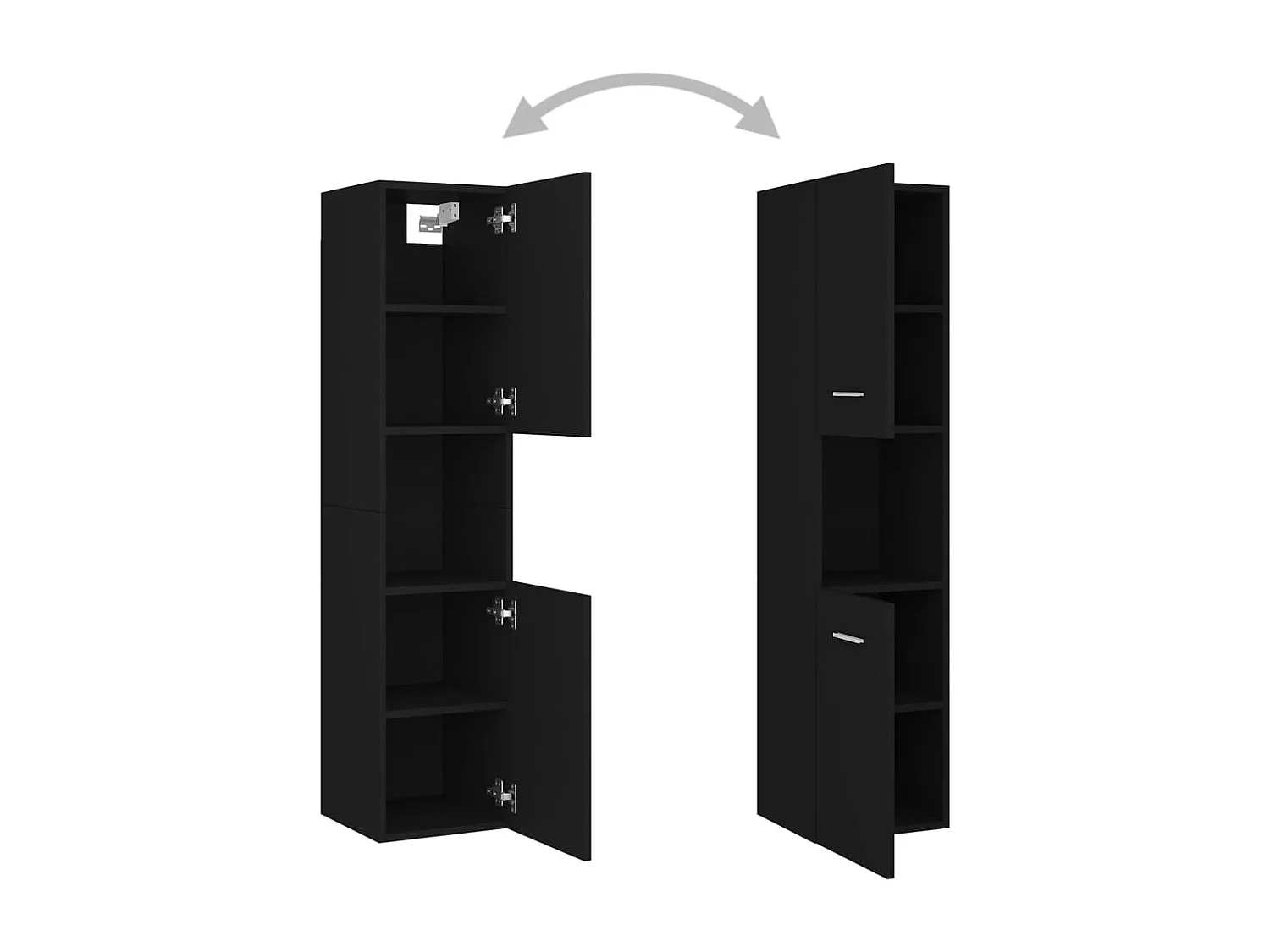 Conjunto de muebles de baño aglomerado negro