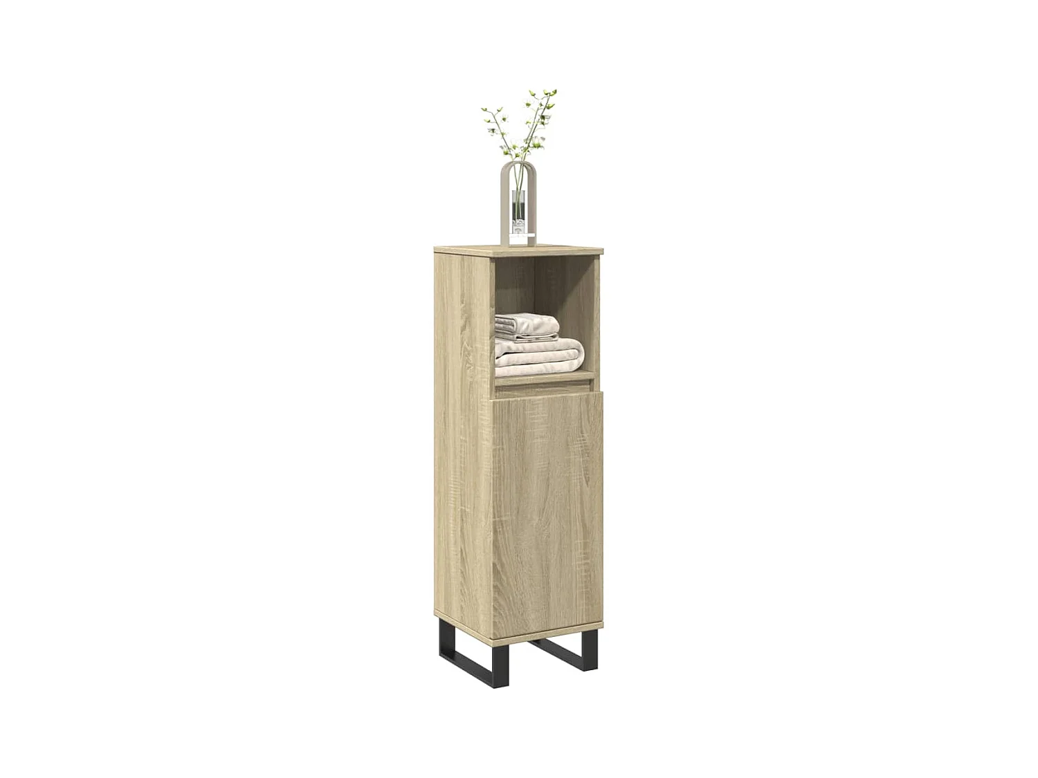 Armoire salle de bain chêne sonoma 30x30x100 cm