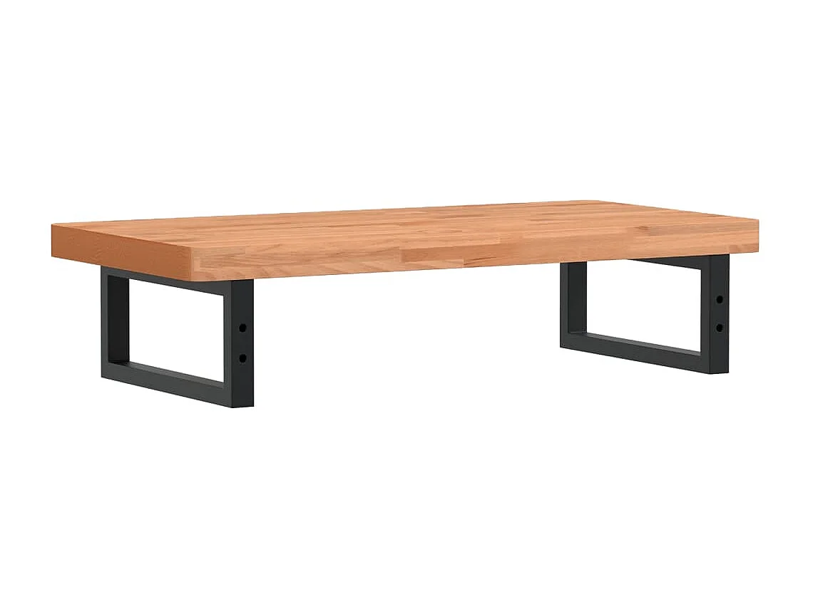 Badkamer wandschap staal en massief beukenhout